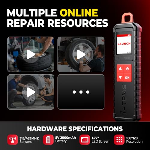 LAUNCH X-431 i-TPMS TPMS Tire Pressure Detector Relearning Tool, Activation/Relearning/Programming Sensors, Works w/ X431 Scanners/APP (Can be used alone)