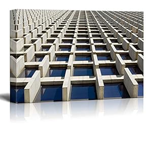 Canvas Prints Wall Art - Abstract Architectural Pattern That Creates an Optical Illusion | Modern Wall Decor/Home Decoration Stretched Gallery Canvas Wrap Giclee Print & Ready to Hang - 12" x 18"