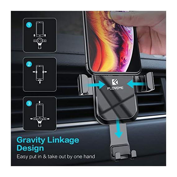 Gravity Car Phone Mount FLOVEME Cell Phone Holder for Car Hands Free