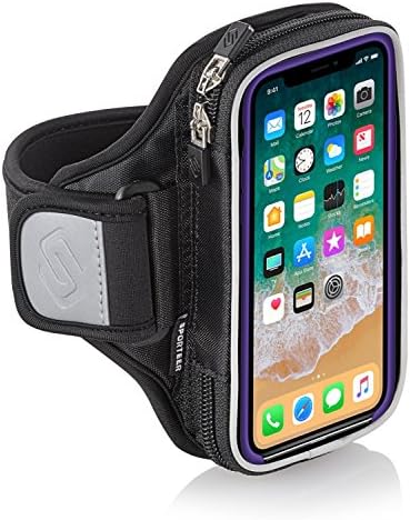 Sporteer Entropy Modular iPhone X Armband - For Running and Fitness - Fits Cases and Small Personal Items (Strap Size Medium/Large)