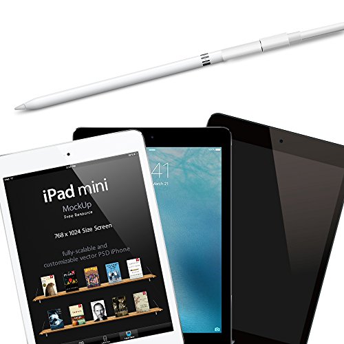 Jiunai Compatible with Apple Pencil Adapter 2 Pack Female to Female Charging iPencil Adapters for Lightning Cable Charge Adaptor for iPad Pro Apple Pencil 1st Gen