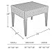 Abba Patio Water Resistant Square Coffee/Side/End Table/Ottoman Cover, 26