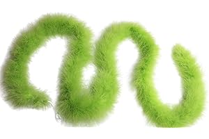 FLY DREAM FEATHER Flydreamfeathers 22 Gram Marabou Feather Boa, 2 Yard Long (72") Dancing Wedding Crafting Party Dress Up Over