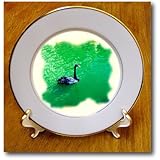 RinaPiro - Birds - Black Swan. Painting. Decoration - 8 inch Porcelain Plate (cp_212717_1)