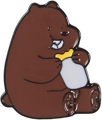 Auvwxyz Broches Oso Desnudo Broche De Dibujos Animados Oso Polar Oso Pardo Accesorios De Vestir Micro Capitulo B Amazon Es Joyeria