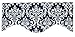 RLF Home Royal Damask M Shaped Valance, Navy