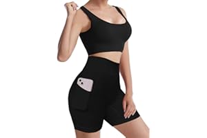 niyokki Workout Sets for Women Seamless Crop Tops Leggings Matching 2 Pieces Outfits Two Piece Yoga Workout Outfits