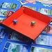 GAMELAND Dice Tray, Foldable, Orange, Plastic, Faux Leather, Rectangular, Fits in Board Game Box, for Roleplaying RPG Dice