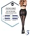 FANCAME Women's Sheer Compression Shaping Pantyhose 40D Push Up Shape Silk Stockings 2 Pair (Medium, Black & Nude)