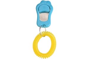 Pet Training Clicker, Adjustable 3 Gears Dog Training Clicker Shaped with Wrist Strap Dog Clicker for Cats Birds Horse Behavi