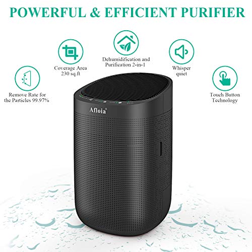 Afloia Dehumidifier for Home,Electric Dehumidifier Capacity Deshumidificador, Quiet Room Dehumidifier Portable Dehumidifier for Bathroom Dorm Room Baby Room RV Crawl Space