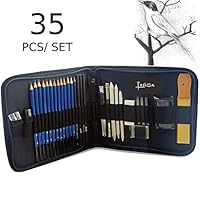 Lasten 35 Pcs Drawing Pencils, Art Supplies for Artists, Shading Pencils,Art Pencils, Pencil Set, Charcoal Pencil for Drawing, Art Set for Artists, Beginners, Students