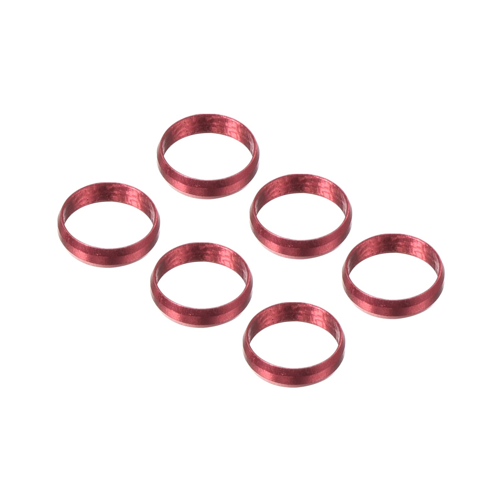PATIKIL Dart Shaft Rings, Aluminum Dart O-Ring Accessories for Plastic & Nylon Shafts - 6 Pack (Red)