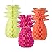 Talking Tables Decadent Decorations Hanging Honeycomb Pineapple Décor  for a BBQ, Luau, or Summer Party, Multicolor (3 Pack)