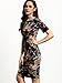 Floerns Women's Floral Short Sleeve Flower Print Bodycon Pencil Dress Navy M