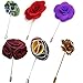 S&E Fashion Men Rose Floral Lapel Stick Brooch Pin Suit Tuxedo Corsage Accessory (set)