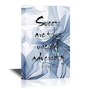 Shakespeare Quotes Canvas Wall Art - Sweet are The Uses of Adversity - Gallery Wrap Modern Home Art | Ready to Hang - 12x18 inches