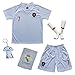 KID BOX 2018 Portugal Cristiano Ronaldo #7 Away White Kids Soccer Football Jersey Gift Set Youth Sizes