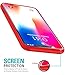 TOZO for iPhone X Case Soft Grip Matte Finish TPU + PC Clear Hard Back Panel Hybrid PC+TPU -Protect Cover Shock Absorption Back Transparent Bumper for iPhone 10 / X Red Edge