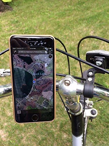Magnetic Cell Phone Bike/Motorcycle Mount, 1" Handle-Bar, Fits iPhone 4, 4s, 5, 5s, 6, Galaxy S3, S5