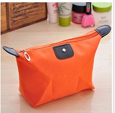 Travel Make Up Coin Cosmetic Pouch Storage Holder Case Hand Bag Clutch Handbag Lady Casual Purse Multi Colors (Orange)
