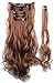 8Pcs 18 Clips 17-26 Inch Curly Straight Full Head Clip in on Hair Extensions Women Lady Hairpiece