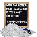 Changeable Felt Letter Board with a Massive 680 Letters Numbers & Symbols - 10 x 10 inches