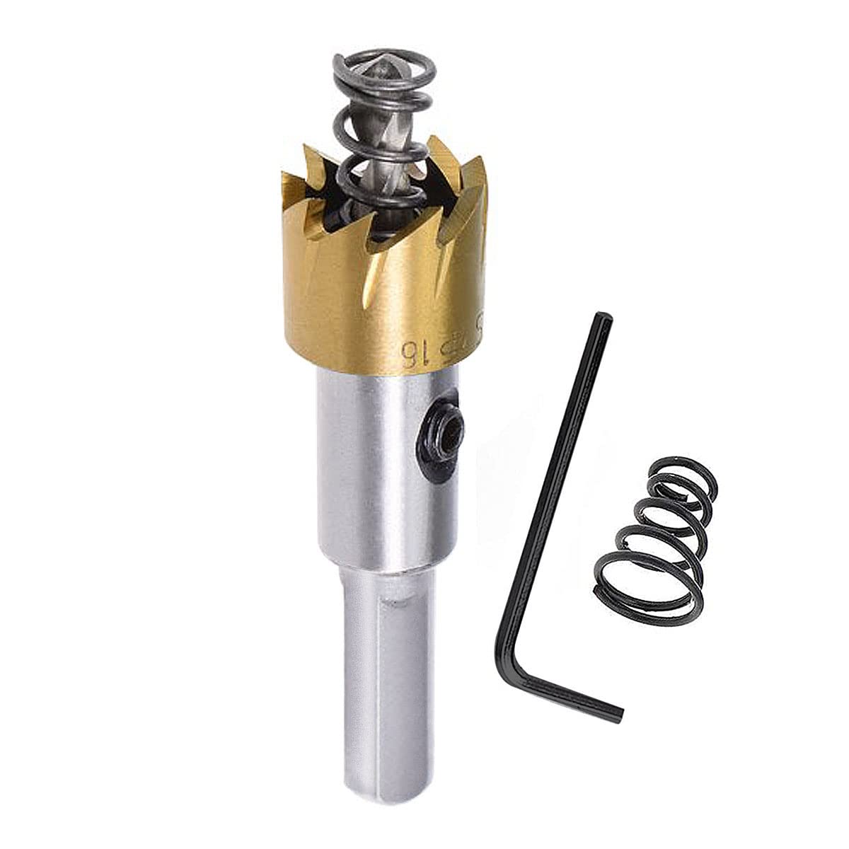 SagaSave 16mm Hole Opener High Speed Drill Bits Metal Hole Cutter, Long Life Hole Saw with Allen Key for Metal Wood Stainless Steel Aluminum, 0.63inch 1PCS