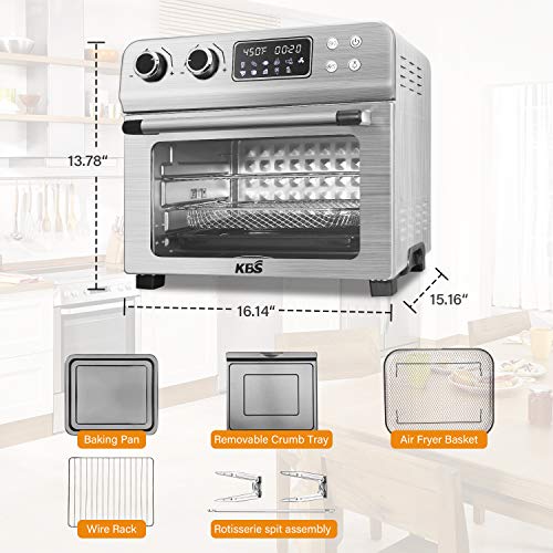 KBS 1700W Stainless Steel 10in1 Air Fryer Oven with Dehydrator