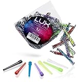 LUX Hookah Mouth Tips - Premium, Thick, Individual Wrapped, Disposable, Male Connection, Neon Colored, Hygienic Plastic Hookah Shisha Mouth Tips, Best Value Pack (by Hookah Hot Spots)