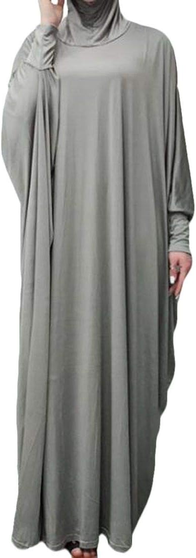 Batwing Sleeve Hijab Abaya One-Piece Islamic Hajj Umrah Muslim Prayer Dress