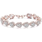 PAENENPH 14K Gold Tear Drop Moissanite Bracelet for Women,Luxury Water Drop Gold Chain Charm Bracelet,Fashion Christmas Jewelry Gift for Her