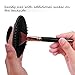 Makeup Brush Cleaning Mat, ESARORA Makeup Brush Cleaner Pad Set of 2 Cosmetic Brush Cleaning Mat Portable Washing Tool Scrubber Suction Cup (Black)
