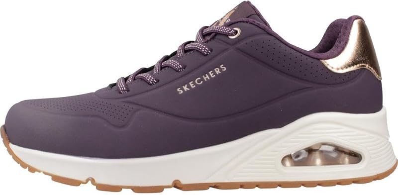 Zapatillas UNO Shimmer Away para Mujer, Dark Purple Durabuck Rosegold Duraleather M, 35 EU
