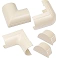 D-Line Large Cable Raceway Accessory Pack, Join 2in x 1in Cord Cover Lengths, 5 Accessories Included, Hide Cords Around a Variety of Angles - Beige