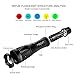 Refun E6 High-Powered Tactical Flashlight Water Resistant Handheld Flash light for Camping Hiking [Rechargeable Battery and Charger Included], Black