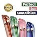 PYRAWS Eco Friendly Reusable Glass Straws | 200 mm x 8 mm Straw Case Set, Muddler Stick Private Portable Case Included | Bubble Tea and Milkshakes, Tea, Juice, Beer, Water, 4 Fun Color Option