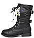 DREAM PAIRS Women's Terran Black Mid Calf Built-in Wallet Pocket Combat Boots - 6 M US