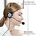 Arama Cell Phone Headset with Noise Canceling Boom Mic Mute Volume Control and Adjustable Headband for Iphone Mac Samsung BlackBerry Mobile Phone with 3.5 mm Jack (A600MP)