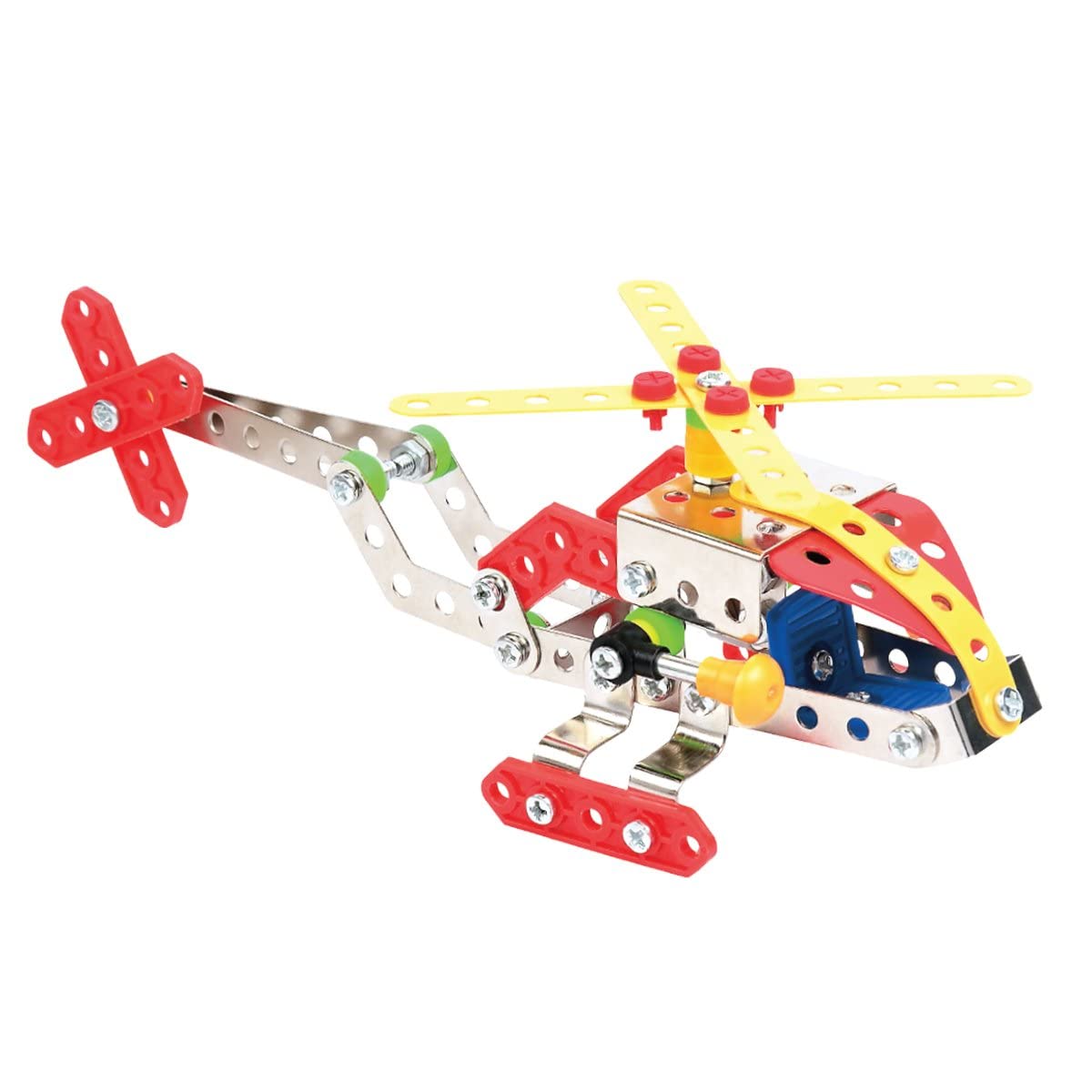 Construct It Helicopter - 120 Piece Helicopter Construction Kit - STEM Toys For 8+ Year Olds - Build Your Own Metal Helicopter - STEM for Kids Ages 8-12