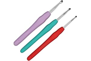 Crochet Hooks 4.5mm 5.5mm 6.5mm Crochet Needles QLRFFLJOY 3 pcs Crochet Hook Set DIY Yarn Weaving Tools for Knitting Gloves, Shoes, Bags, Hats, Socks, Scarf