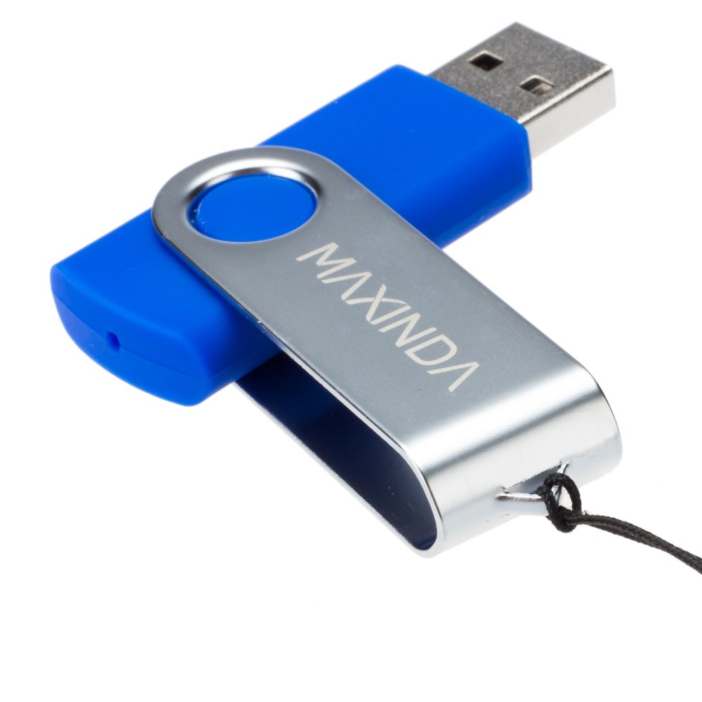MAXINDA 64GB USB 2.0 Flash Drive Memory Stick Swivel Style with Lanyard