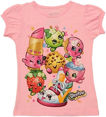 Shopkins Characters Light Pink Toddler T Shirt