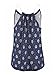 Famulily Women's Print Sleeveless Spaghetti Strap Tank Tops Camisole Vest (Small, Navy Blue)