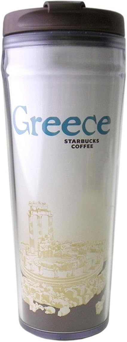 Amazon Starbucks スターバックス スタバ タンブラー ギリシャ Greece 遺跡 オリンピア オリンピック 歴史 ブラウン ホワイト ヨーロッパ Eu 世界 食器 水筒 海外限定 Starbucks スターバックス タンブラーグラス
