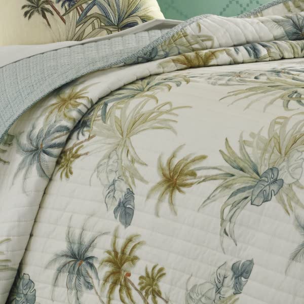 Tommy Bahama King Quilt, Cotton Reversible Bedding, PreWashed for