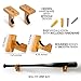 CYPRESS SUNRISE Baseball Bat Display Case Wall Mount Horizontal Rack Brackets Hanger Holder I Bamboo Finish I Protective Felt I Hidden Hardware Included I Easy Installation