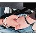 EnjoIt Distance Bracelet Black Matte Agate & White Howlite Energy Stone Beads Bracelet Set Couple Bracelet