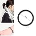 [100 Count] Elastics Hair Ties - 4mm Ponytail Bands for Thick Hair Bulk (Black)