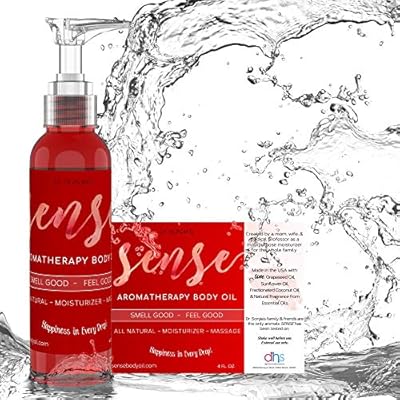 Sense Relaxing Organic Body Oil Every Day Use Massage Oil Aroma Therapy Natural Skin Moisturizer 100 Hypoallergenic Made In The Usa 4oz